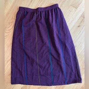 Sasson Jeans Purple Midi Pencil Skirt with Pleats